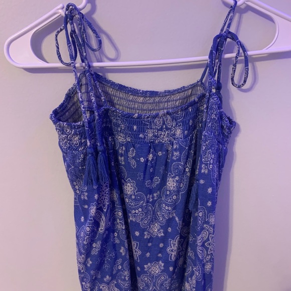 aeropostale blue tank top with tie strings - Picture 3 of 4